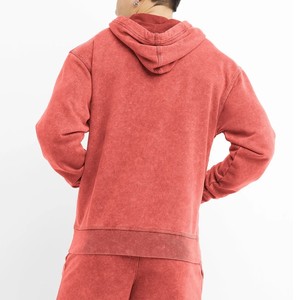 Premium Quality Acid Wash Hoodie Custom Logo Oversized Hoodie Cotton Fleece Sweatshirt Wholesale Clothing - Product Image 3