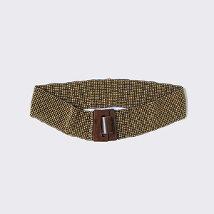 Silver Western Beaded Plastic Belt Handcrafted Exquisite <b>Beads</b> Bohemian Rope <b>Braid</b> Wood Buckle 74cm Belt - Product Image 2
