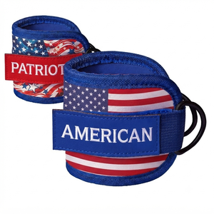 Wholesale Heavy Duty Neoprene Fitness Ankle Straps Double D <b>Ring</b> Cable Machine Attachments Custom Logo Gym Bodybuilding Buckle - Product Image 5