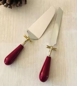 Kit de service à gâteau moderne, couteau et spatule en métal, kit de service à dessert en acier inoxydable - Product Image 1