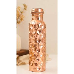 Ensemble de bouteille d'eau en cuivre avec deux verres à boire, bouteille en métal anti-fuite pour la maison, le bureau, les voyages, l'hydratation quotidienne - Product Image 4