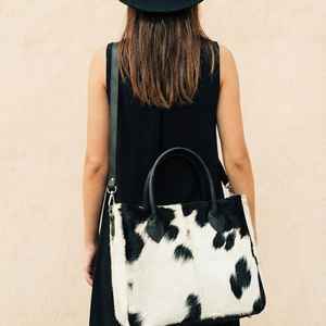 Sac fourre-tout en cuir véritable de qualité supérieure, avec poignée douce, style artisanal vintage, double poche arrière, sacs à bandoulière. - Product Image 3