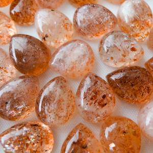 Cabochon de pierre de soleil rouge naturelle de qualité supérieure, forme poire, pierre précieuse en vrac pour la fabrication de bijoux DIY en gros - Product Image 6