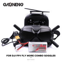 Batterie LiPo GNB GAONENG 2S 3000mAh 7.4V, caméra numérique HD 60fps, transmetteur vidéo analogique, combo pour lunettes FPV Fat Shark HDO