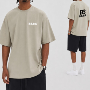 เสื้อยืดคอกลมแขนสั้นทรงปกติสำหรับผู้ชาย Baba ผ้าฝ้าย 100% ระบายอากาศได้ดี น้ำหนัก 220 กรัม พิมพ์ลายสกรีน สไตล์ลำลอง - Product Image 6