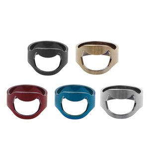 Décapsuleur de bière en métal, anneau de pouce en acier inoxydable argenté, portable et à porter, outil de bar pour les fêtes - Product Image 5