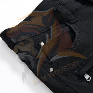 Shorts en jean pour hommes avec logo personnalisé, streetwear, fabricant professionnel de shorts en jean personnalisés pour hommes - Product Image 3