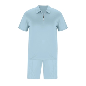 Conjunto de Polo y Pantalones Cortos para Hombre de Alta Calidad, Transpirable, de Algodón, Ropa Casual de Moda Masculina, con Logotipo Personalizado - Product Image 1