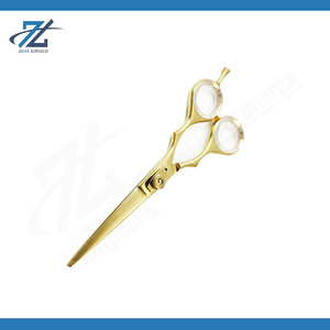 Barber Scissors Professional Salon Use Stainless Steel Sharp Blades Beauty Manicure <b>Care</b> Gold Color Pakistan - Product Image 5