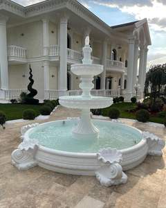 Fuente Decorativa de Exterior de Diseño Moderno, Tallada a Mano en Mármol Natural Sólido, Resistente al Fuego, Ecológica y Duradera - Product Image 1