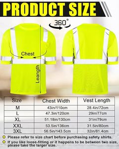 Safety ANSI Class 2 Reflective Polo Shirt Hi Vi <b>Construction</b> Short Sleeve T-Shirt Workwear with Reflective Tape - Product Image 2
