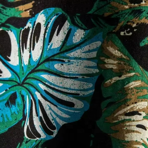 Camisa Hawaiana de Manga Larga para Hombre, Informal, de Verano, Tejida, Estampada, con Parches, para Vacaciones en la Playa, con Botones, de Secado Rápido - Product Image 4