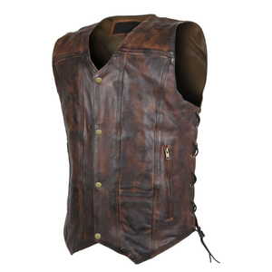 Chalecos de Motocicleta de Cuero Genuino Transpirables para Hombre, Color Personalizado, de Moda, para Carreras, de Buena Calidad - Product Image 1