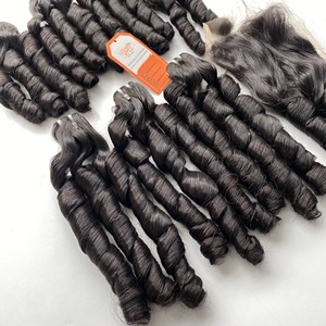 วิกผมมนุษย์สีธรรมชาติแบบไม่ได้ประมวล100% เวียดนามผมต่อแบบหยักศกสำหรับผู้หญิงผิวดำ - Product Image 1