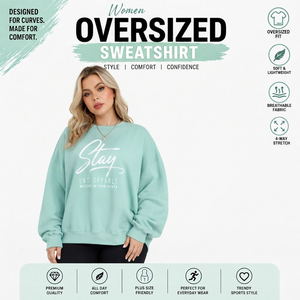 Sweat-shirt oversize à col rond imprimé pour femme, pull à épaules tombantes, haut décontracté en molleton bouclette pour l'hiver - Product Image 2