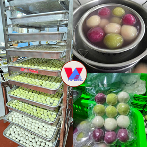 Boulettes de riz glutineux surgelées à coque fine, raviolis de riz sucré fourrés, dessert vietnamien traditionnel pour fêtes et plateaux d'offrandes - Product Image 2