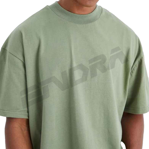 เสื้อยืดโอเวอร์ไซส์ทรงหลวมสำหรับผู้ชาย ออกแบบโลโก้ได้ตามต้องการ สไตล์สตรีทแวร์ ผ้าฝ้ายคุณภาพสูง นุ่มสบาย ใส่ได้ทุกวัน - Product Image 2