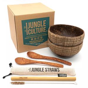 Ensembles de 2 Bols Coco avec 2 Cuillères en Bois – Bols Sécuritaires Faits Main pour la Cuisine – Dernier Style - Product Image 4