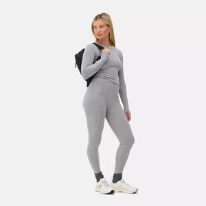 Good Quality Comfortable Thermal <b>Legging</b> Gray Color Full Length Spandex <b>Polyester</b> Anti Bacterial High Waist Thermal <b>Legging</b> - Product Image 5