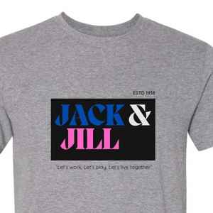 T-shirt graphique unisexe Jack and Jill Motto en coton à manches courtes et col rond, tendance, vente en gros OEM, approvisionnement en vrac - Product Image 4