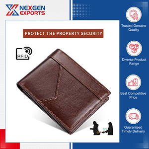 Best Selling Outstanding Quality Fashionable Handmade PU Leather Men's <b>Wallet</b> with Anti-Theft Feature from India Origin - Product Image 5