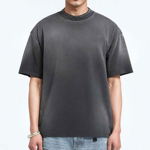 เสื้อยืดสำหรับผู้ชายไซส์ใหญ่พิเศษเสื้อยืดผ้าฝ้ายเฮฟวี่เวทเสื้อยืดวินเทจผลิตจากโรงงาน - Product Image 1