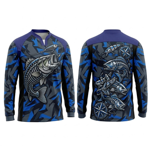เสื้อเจอร์ซีย์ตกปลาแขนยาวแบบซับลิเมชั่น ผลิตจากโพลีเอสเตอร์ ระบายอากาศได้ดี ซึมซับเหงื่อ แห้งเร็ว ป้องกันรังสียูวี และต้านเชื้อแบคทีเรีย - Product Image 2