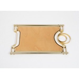 Industry Trending Art Deco Brass Framed Wall Mirror With Gold Finish Decorative Design - Product Image 3