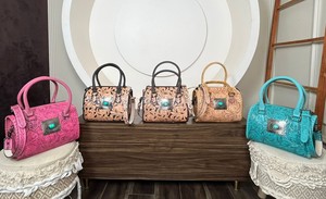 Best Selling Hand <b>Tooled</b> Cowhide <b>Leather</b> Speedy Bag for Women High QualiyCustom Style Luxury Designer Shoulder Travel Duffle Bag - Product Image 5