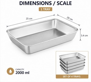 Large Stainless Steel Food Storage Container Rectangle Leak Proof Kitchen Storage Box - Product Image 6