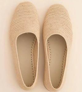 รองเท้าบัลเลริน่าทำมือจากเส้นใยราฟเฟีย: รองเท้าฤดูร้อนสไตล์โมร็อกโก - Product Image 3