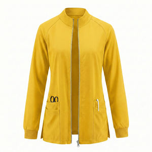 Chaqueta Médica Personalizable con Cremallera para Mujer, Multibolsillos, Ranura para Tijeras y Bolígrafos, Dobladillo Ventilado, Prenda Exterior, Venta al por Mayor de Chaquetas Médicas - Product Image 5