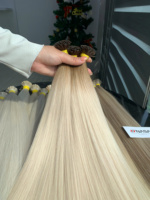 Extensions de cheveux vierges vietnamiennes à pointe plate pré-collée, couleur permanente, en vrac, d'un seul donneur, emballage personnalisable, Nasa Hair