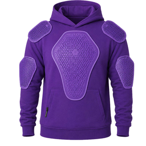 Blouson de moto coupe-vent en coton marron avec protections pour les épaules et les bras, idéal pour la course et les activités de plein air SPAWRTS - Product Image 3
