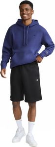 Pantalones Cortos Bermuda de Algodón Negro para Hombre, Cintura Elástica, Color Sólido, Logotipo Frontal, Pantalones Deportivos - Product Image 3