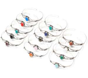 Best Selling Pretty Fine Handmade Brass Silver Plated Women's Aura Line Bangle <b>Bracelet</b> Statement <b>Boho</b> Jewelry At Best Price - Product Image 5