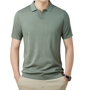 Men Sportswear Exercise Gym Shirt Tops Compression Shirt Fitness Trainer Short Sleeve Zip Polo Shirts Custom logo - Product Image 5