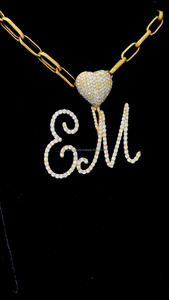 Pass Diamond Tester Élégant Style Féminin De Luxe 925 En Argent Sterling Moissanite Diamant Hip Hop Initial Nom Plaque Pendentif Ensemble - Product Image 4