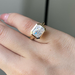 IGI Certified Radiant Lab Grown <b>Diamond</b> Engagement <b>Ring</b> Wedding <b>Ring</b> 2.15Carat Yellow Gold 14k Party Gift Jewelry - Product Image 5