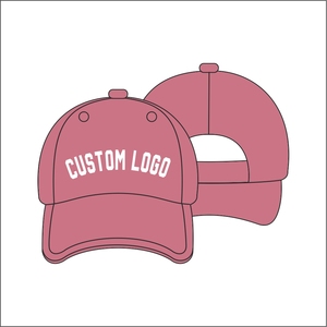 Gorra de Béisbol de 6 Paneles con Logotipo Personalizado, Ajustable, de Algodón, Estilo Casual Unisex, con Estampado Frontal Rosa - Product Image 5