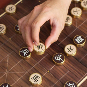 Traditional <b>Wooden</b> Chinese <b>Chess</b> <b>Set</b> Featuring Carved <b>Wooden</b> Board And Distinctive Round Playing Pieces For Strategy & Fun - Product Image 5