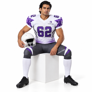 Ventes chaudes - Maillots d'équipe de football américain - Hauts respirants antibactériens - Ensemble d'uniformes personnalisés - Joueurs adultes - Équipes scolaires - Sports - Product Image 4