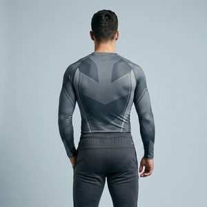Men Compression Gym Shirt Custom OEM Full Sleeve Tight Sports Athletic Workout Fitness Training Performance Quick Dry Top - Product Image 2