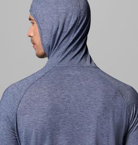 Camisa de Manga Larga para Hombre, Color Azul Sólido, 100% Poliéster, UPF 50, Secado Rápido, Ropa de Pesca - Product Image 3