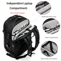 Sac à dos de voyage extensible à compression sous vide avec pompe à air automatique à un clic, étanche, double ports USB, vente en gros pour les voyages en plein air