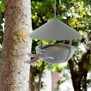 Mangiatoia per Uccelli Moderna in Legno, Cupola Impermeabile per Esterni, Stile Classico, Mangiatoia Sospesa Realizzata in Plastica Resistente alle Intemperie, Metallo e Ferro - Product Image 2