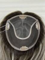 Topper respirant en cheveux humains naturels, système de remplacement pour femmes, couverture indétectable pour cheveux clairsemés, mono-topper