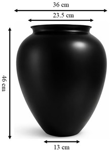 Elegante Florero de Hierro con Acabado Negro, Hecho a Mano, Decorativo, para Centro de Mesa de Sala de Estar y Decoración de Interiores del Hogar - Product Image 2