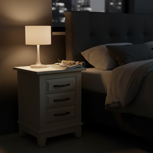 Mesa de Centro Moderna y Resistente con 3 Cajones, Madera de Caucho y MDF para Muebles de Sala - Product Image 3