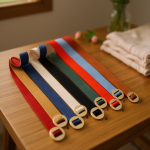 Cintura da Donna in Camoscio con Bottoni Rotondi Zi, Larghezza 7Cm, Lunghezza 110Cm, Accessorio di Moda - Product Image 3